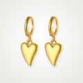 Aretes Corazón dorados