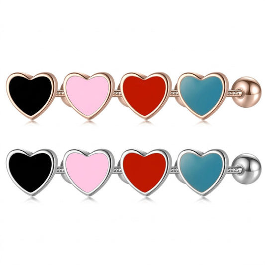 Aretes Corazoncito de Colores