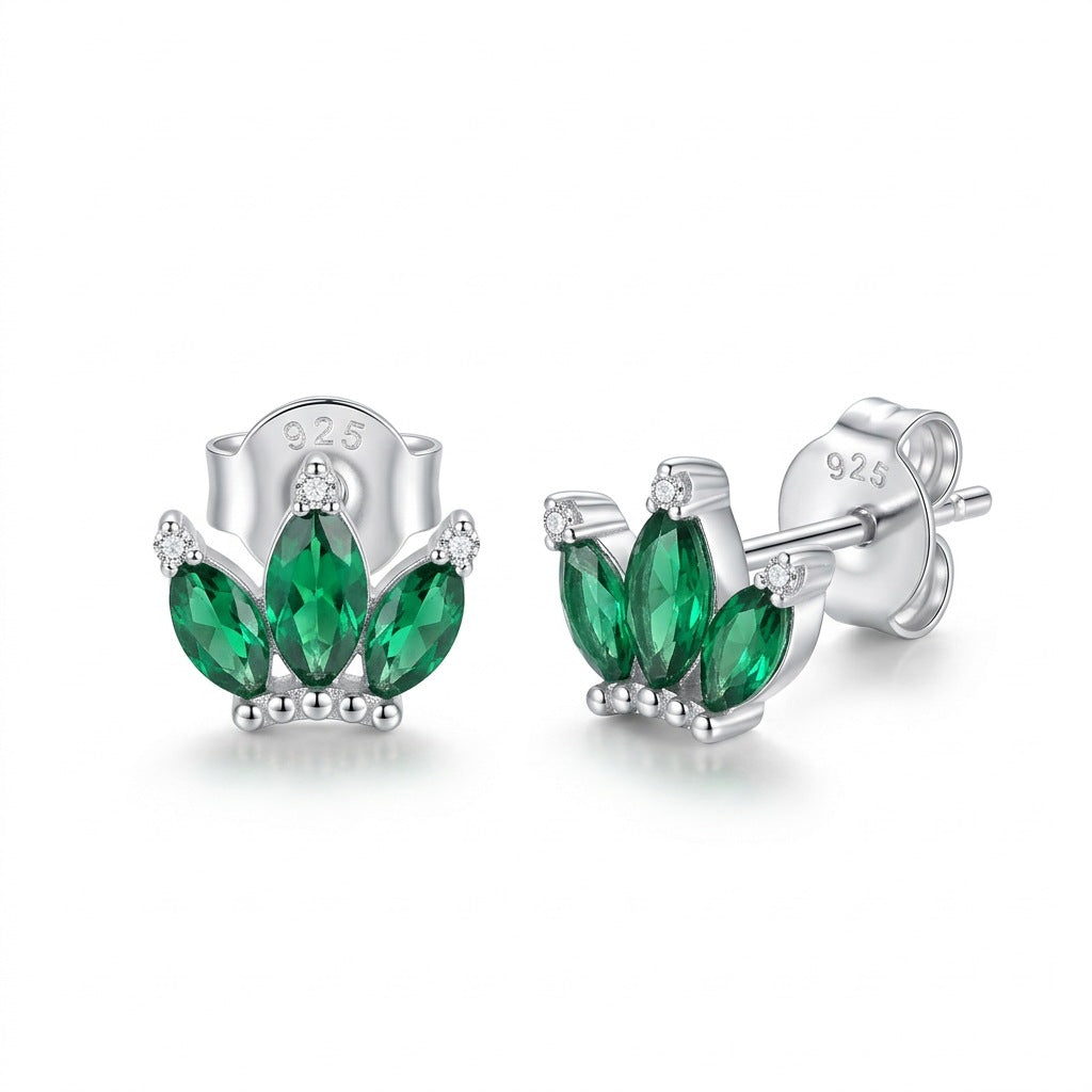 Aretes Corona con Zirconia