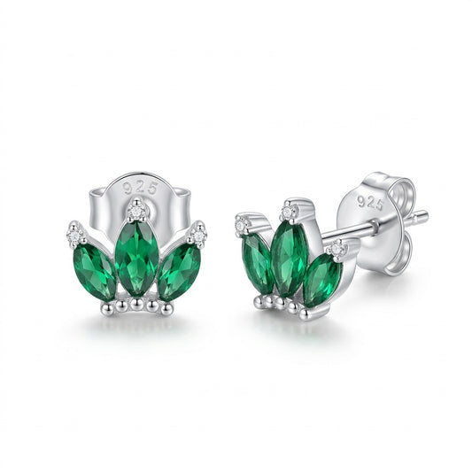 Aretes Corona con Zirconia