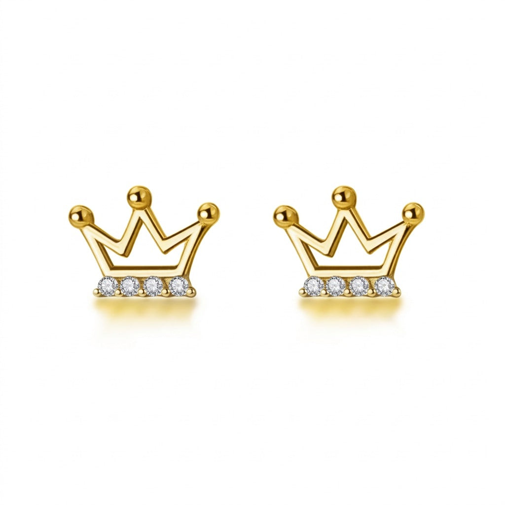 Aretes Corona con Zirconias
