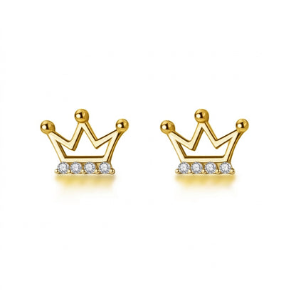 Aretes Corona con Zirconias
