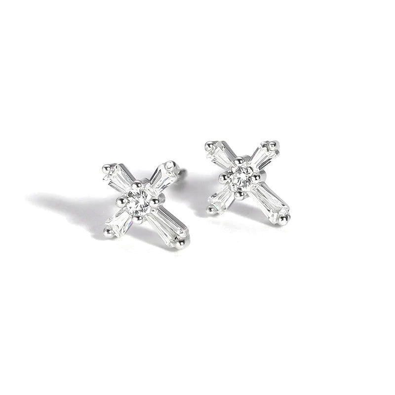 Aretes Cruz Brillante
