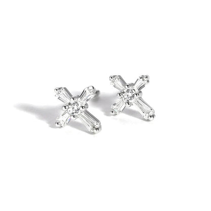 Aretes Cruz Brillante
