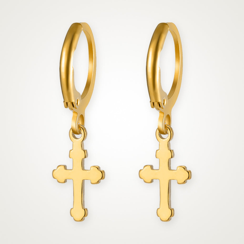 Aretes Cruz dorados