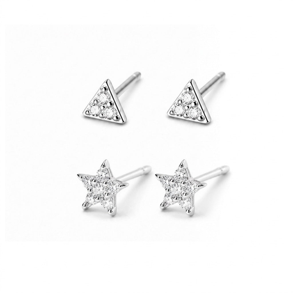 Aretes Cuadrado, Triángulo o Estrella