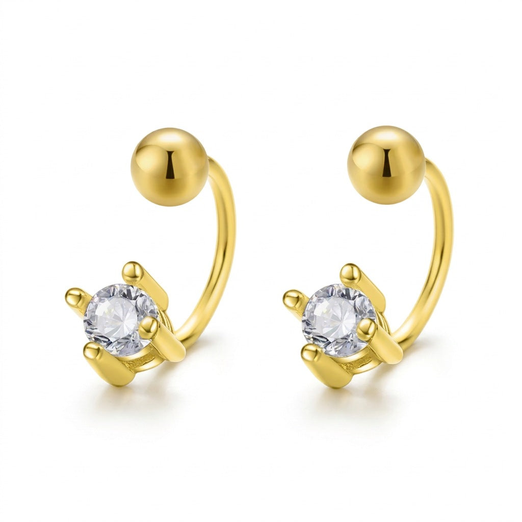 Aretes Cuadrados con Zirconia