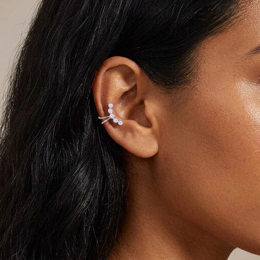 Aretes de Clip con Perla