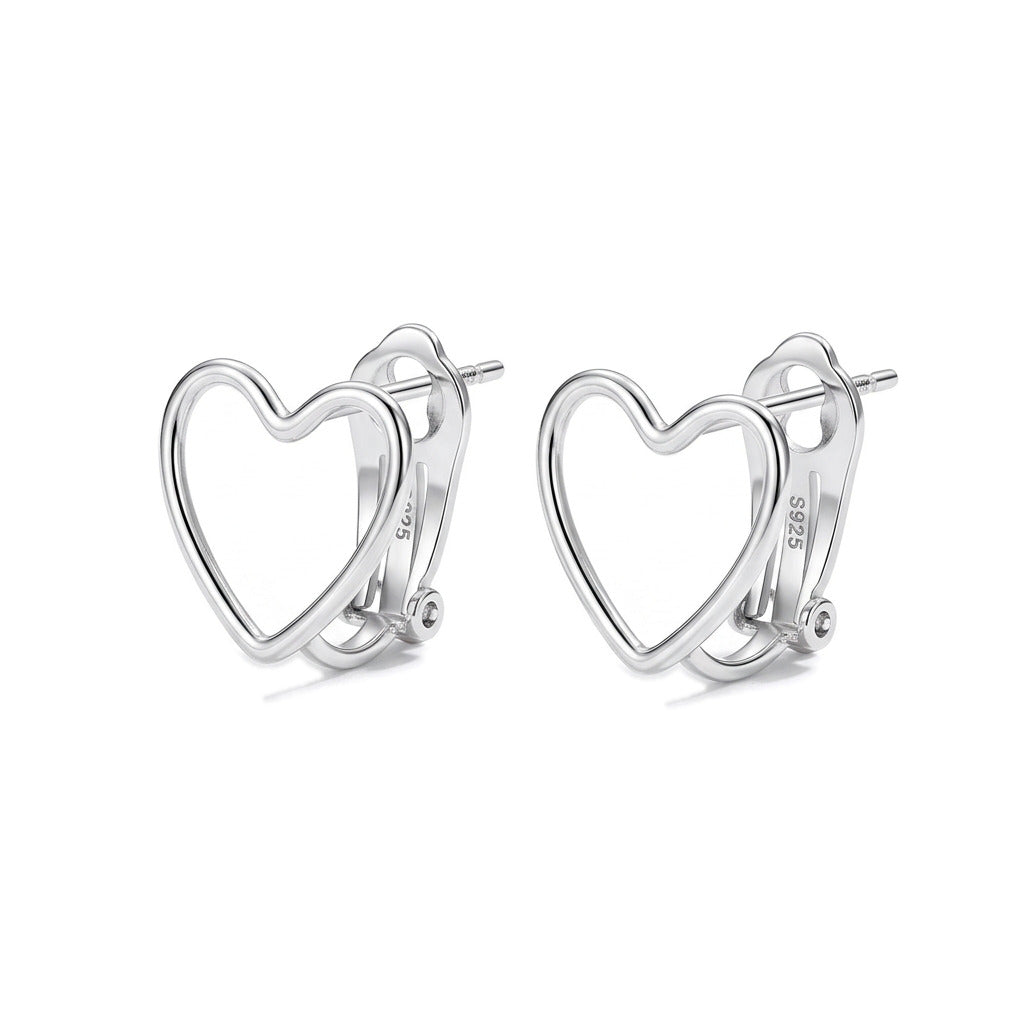 Aretes de Clip Corazón