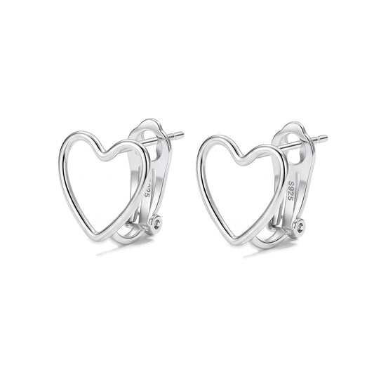 Aretes de Clip Corazón