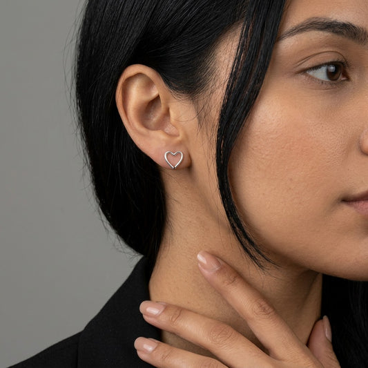 Aretes de Clip Corazón