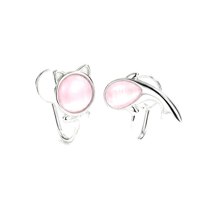 Aretes de Clip Gatito y Pez Koi