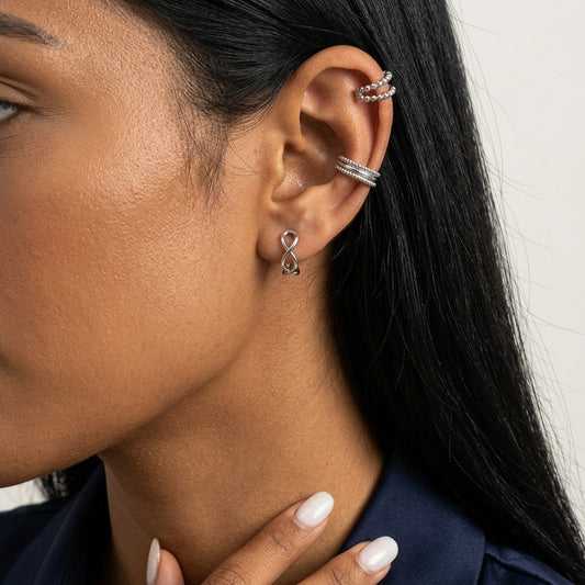 Aretes de Clip Geométricos en Ocho Estilos