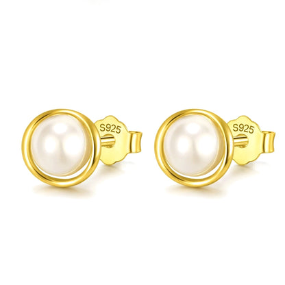 Aretes de Perla Sintética