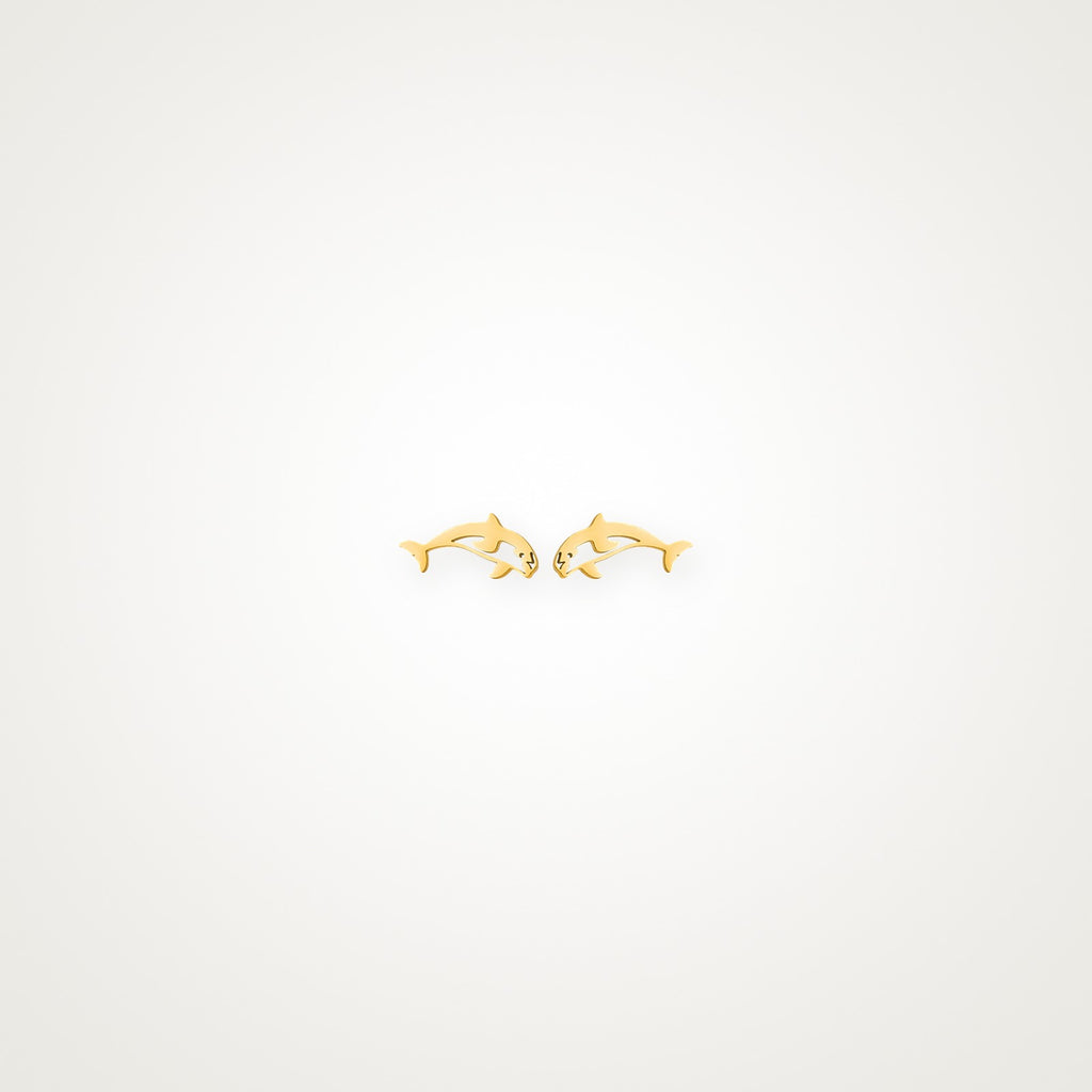 Aretes Delfín dorados