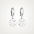 Aretes Espiral plateados