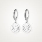 Aretes Espiral plateados