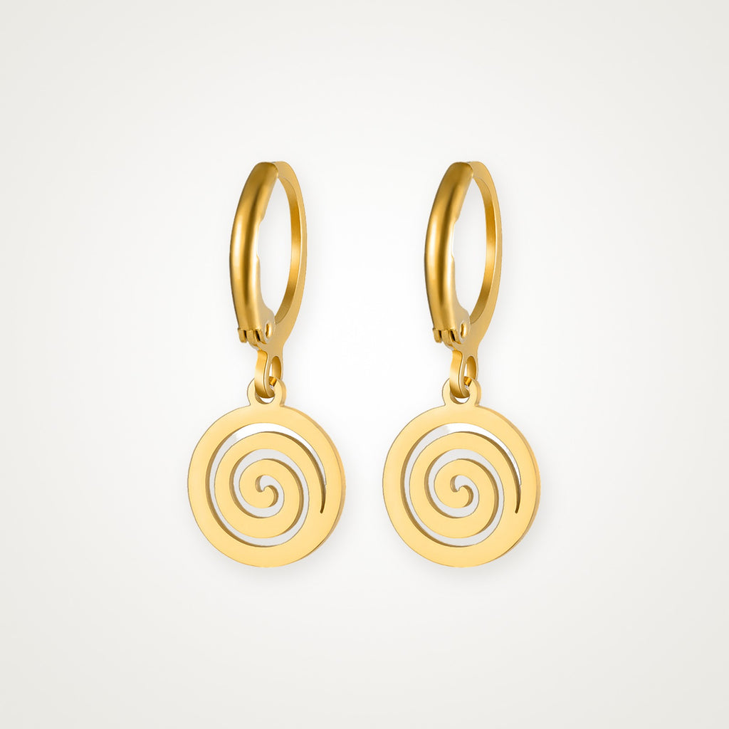 Aretes Espiral dorados