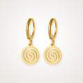 Aretes Espiral dorados