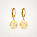 Aretes Espiral dorados
