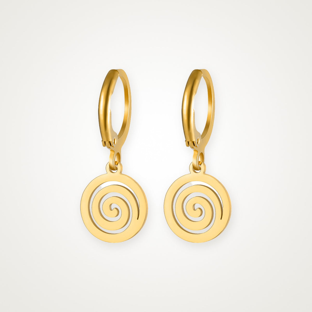 Aretes Espiral dorados