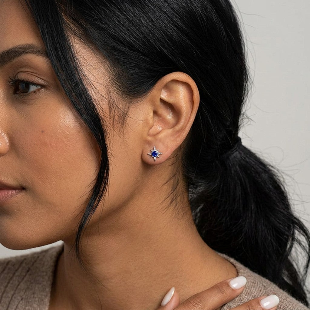 Aretes Estrella de Zirconia en Cuatro Estilos