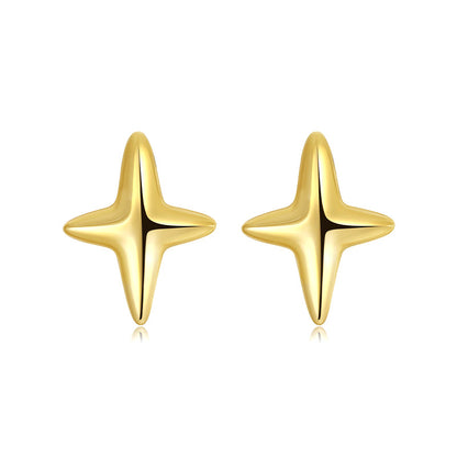 Aretes Estrella de Zirconia en Plateado o Dorado