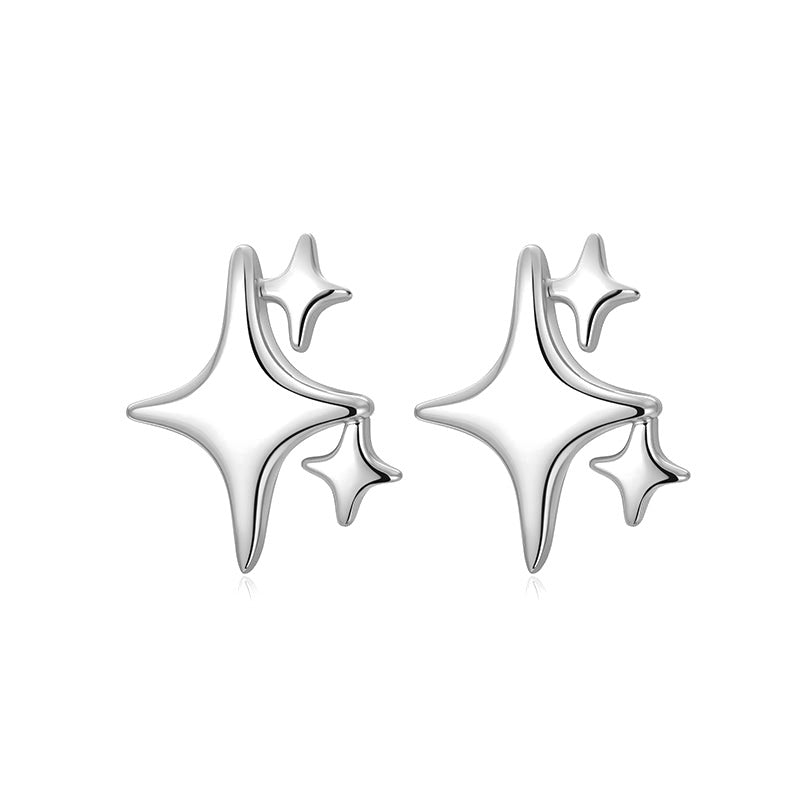 Aretes Estrella de Zirconia en Plateado o Dorado