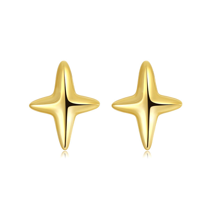 Aretes Estrella de Zirconia en Plateado o Dorado