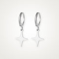 Aretes Estrella plateados