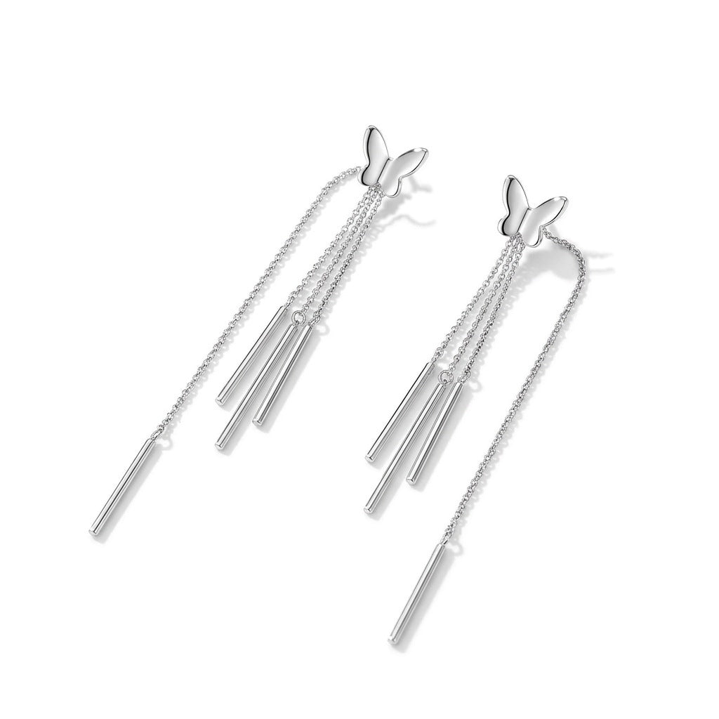 Aretes Flecos Largos de Fiesta