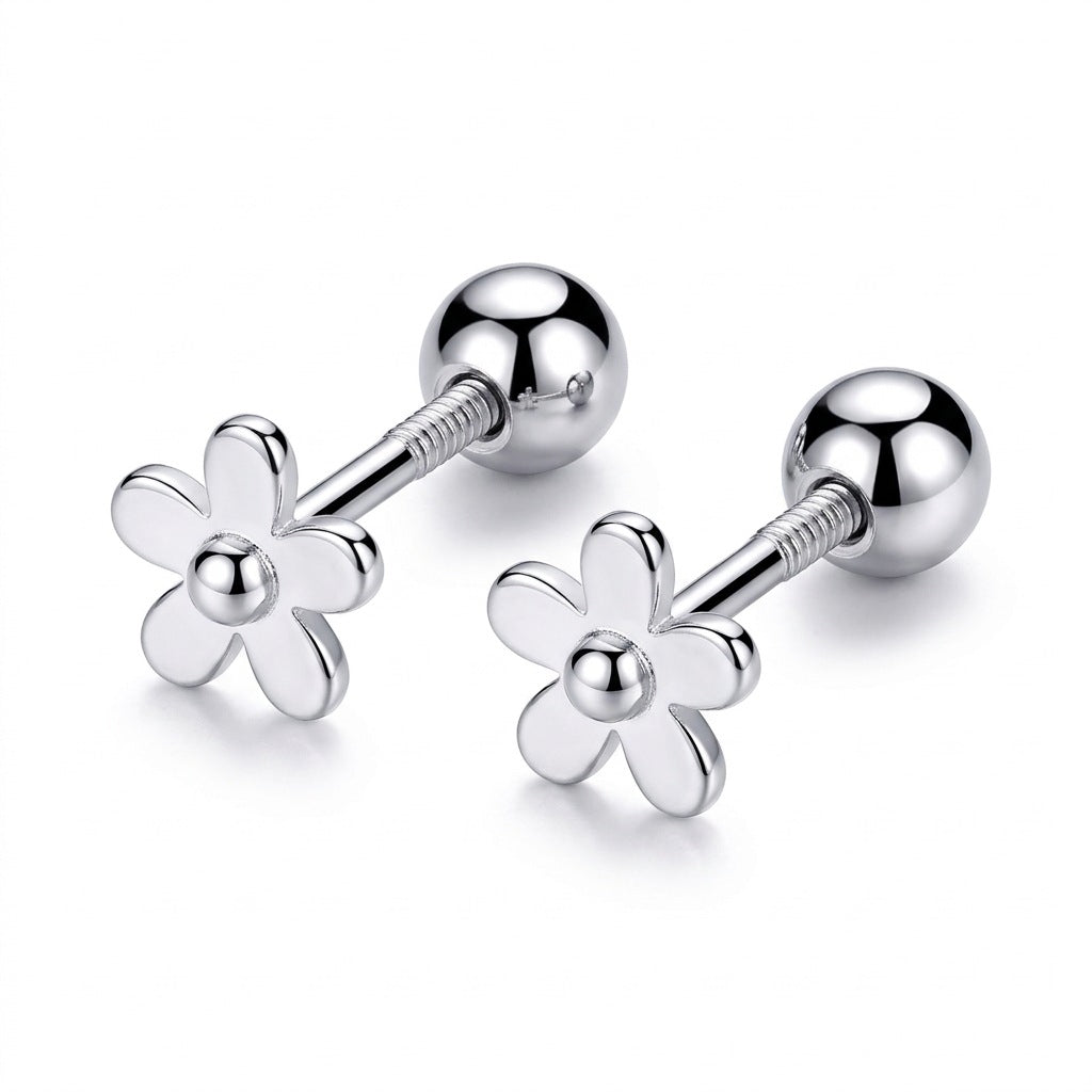 Aretes Flor con Esferas