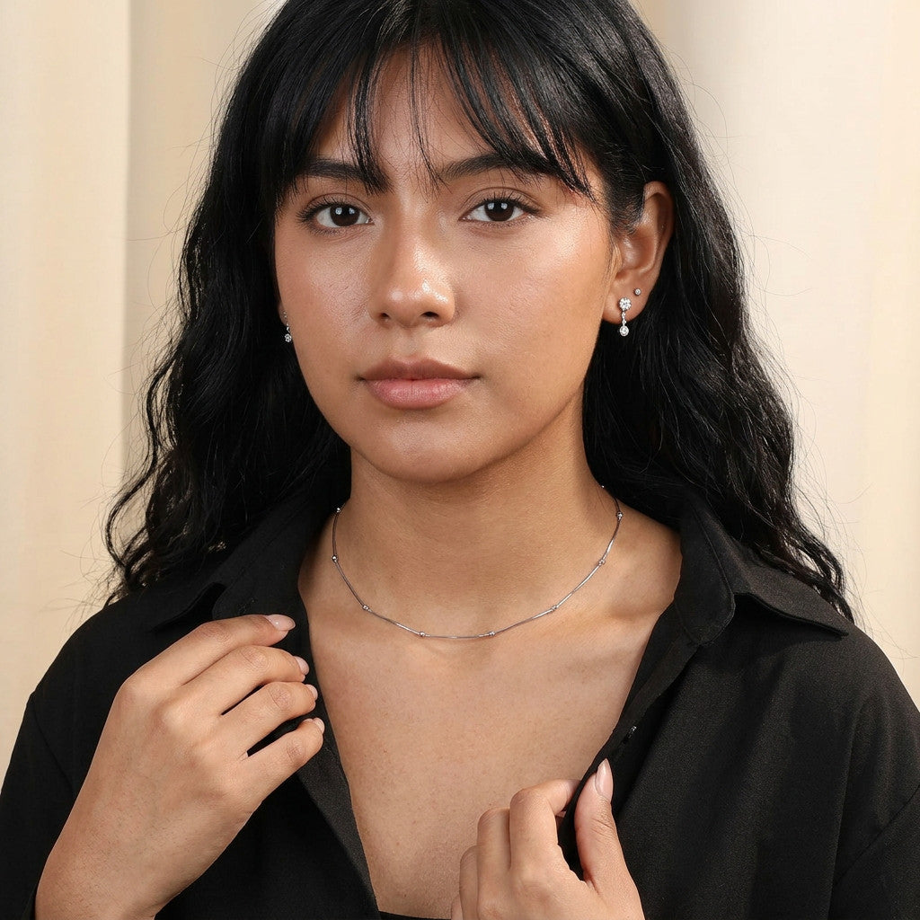 Aretes Flor con Zirconias en Cuatro Estilos