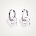 Aretes Flor plateados