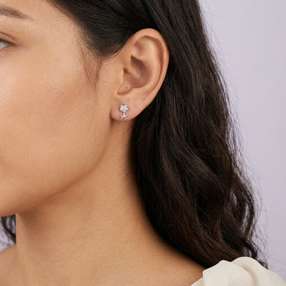 Aretes Flor y Hojas