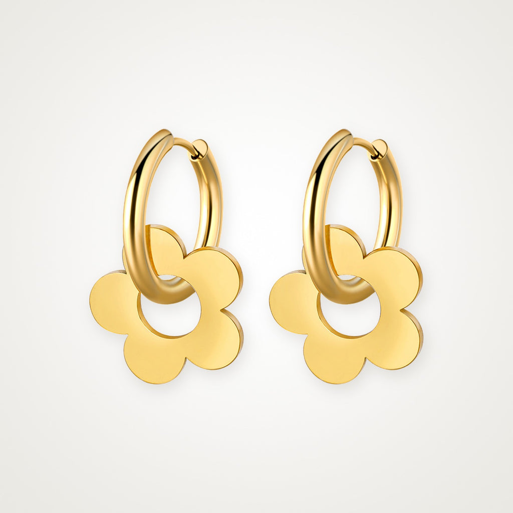 Aretes Flor dorados