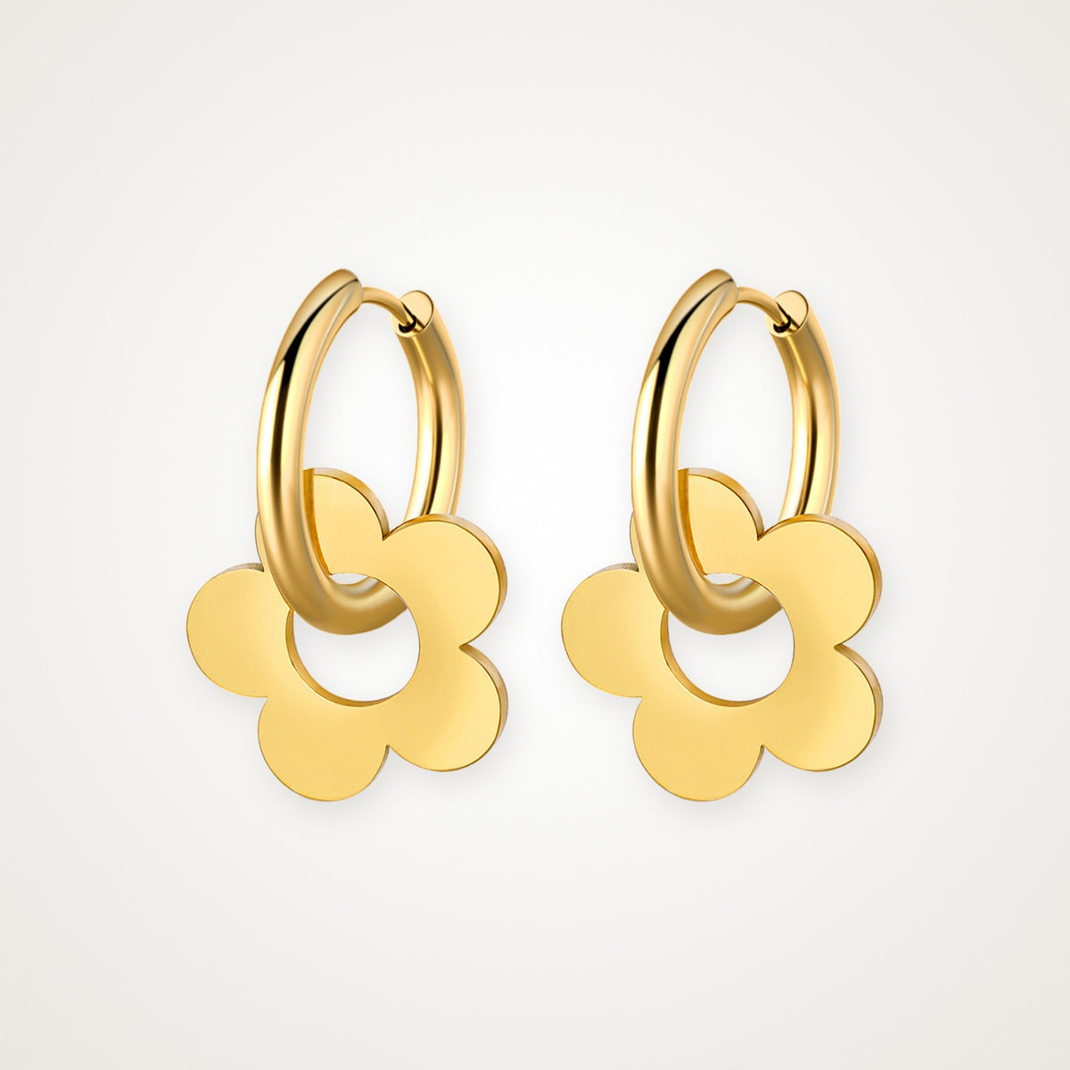 Aretes Flor dorados