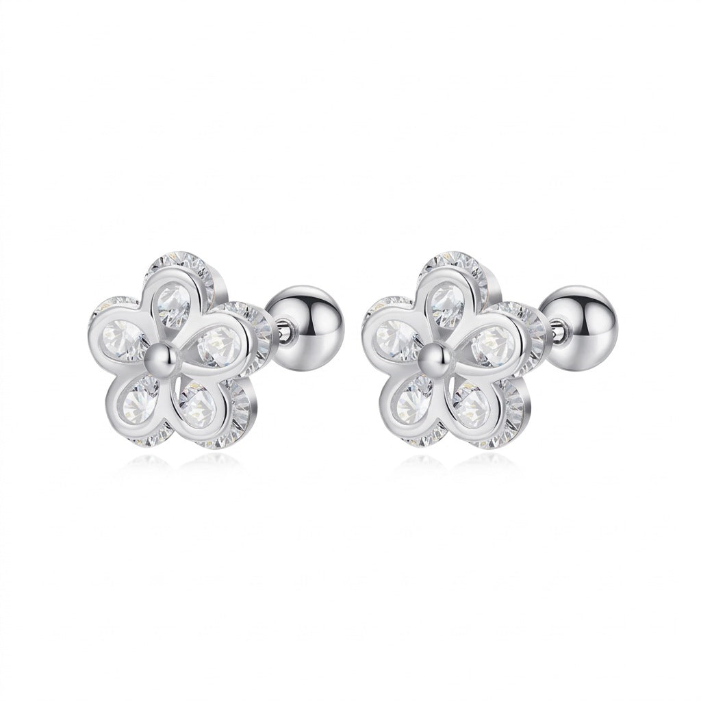 Aretes Florecita con Zirconias