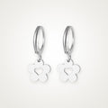 Aretes Florecita plateados