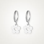 Aretes Florecita plateados