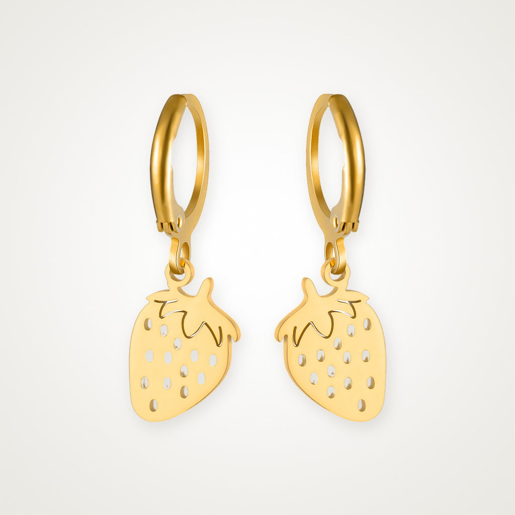 Aretes Fresita dorados