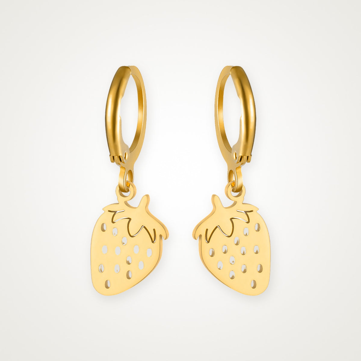 Aretes Fresita dorados