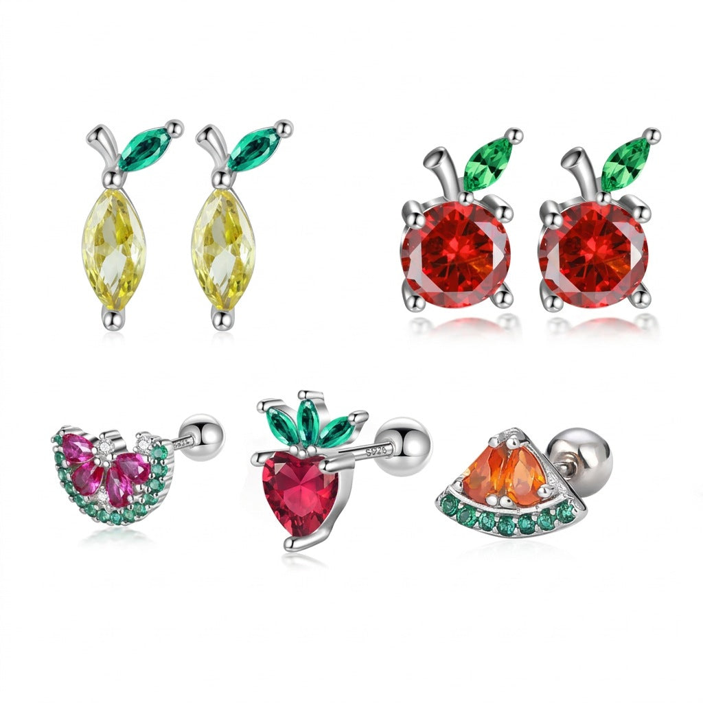 Aretes Frutitas con Zirconias