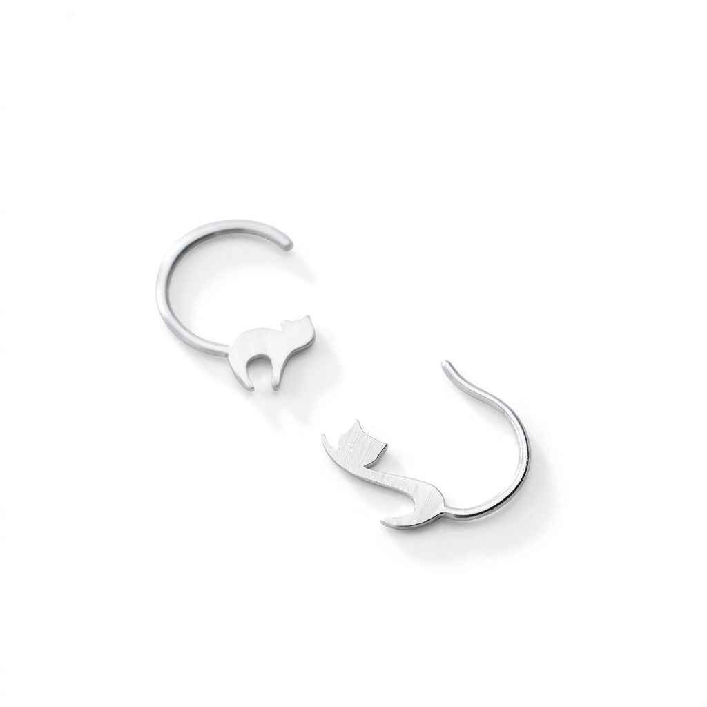 Aretes Gatito Asimétricos