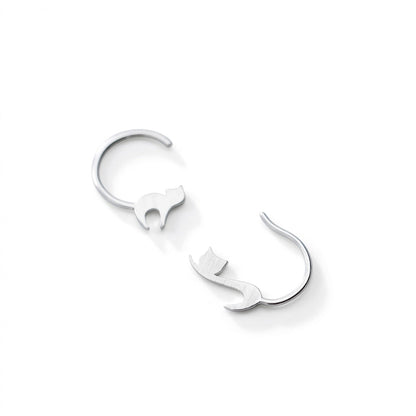 Aretes Gatito Asimétricos