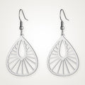 Aretes Gota de rayos plateados