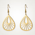 Aretes Gota de rayos dorados