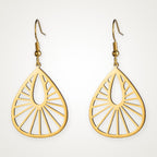 Aretes Gota de rayos dorados