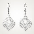 Aretes Gota en capas plateados
