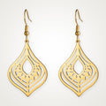 Aretes Gota en capas dorados